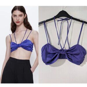 Zara | Purple Satin Bra Top